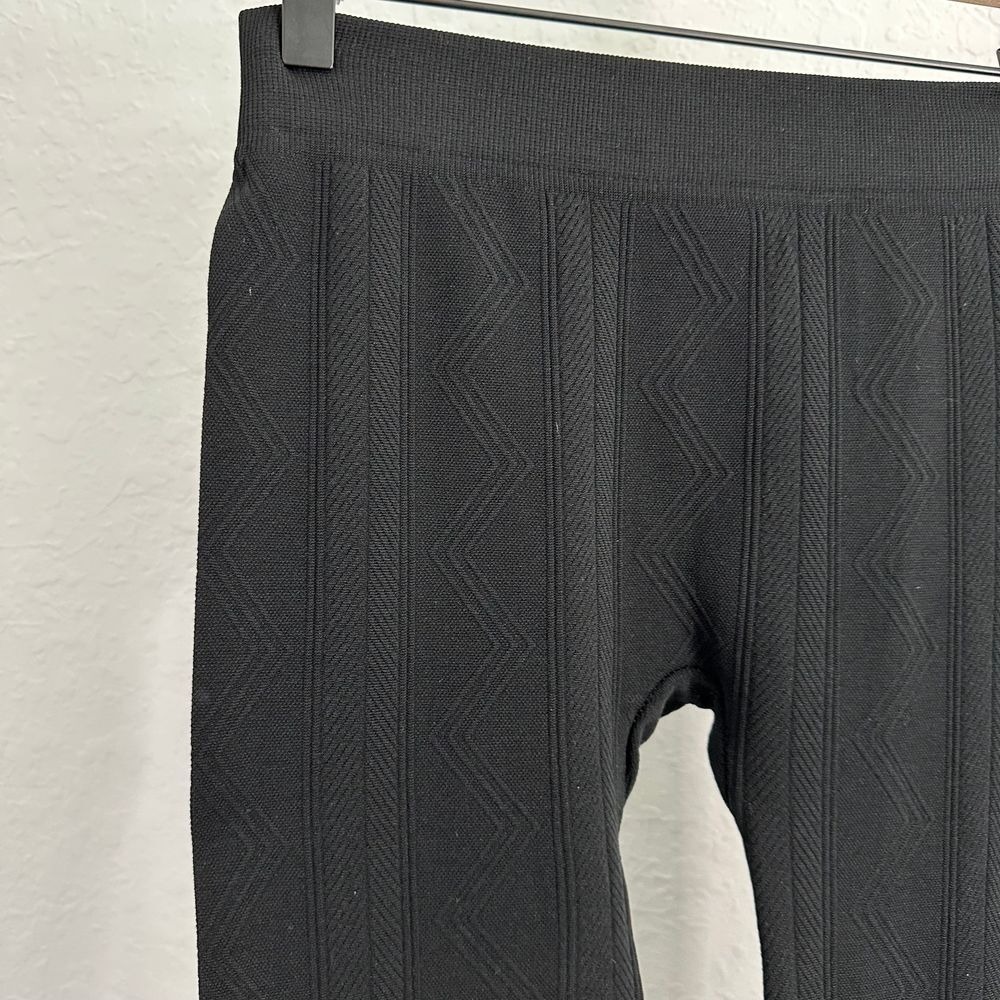 Pink‎ Rose Stretch Knit Leggings Black Extra Small Cold Weather Cozycore - Picture 4 of 10